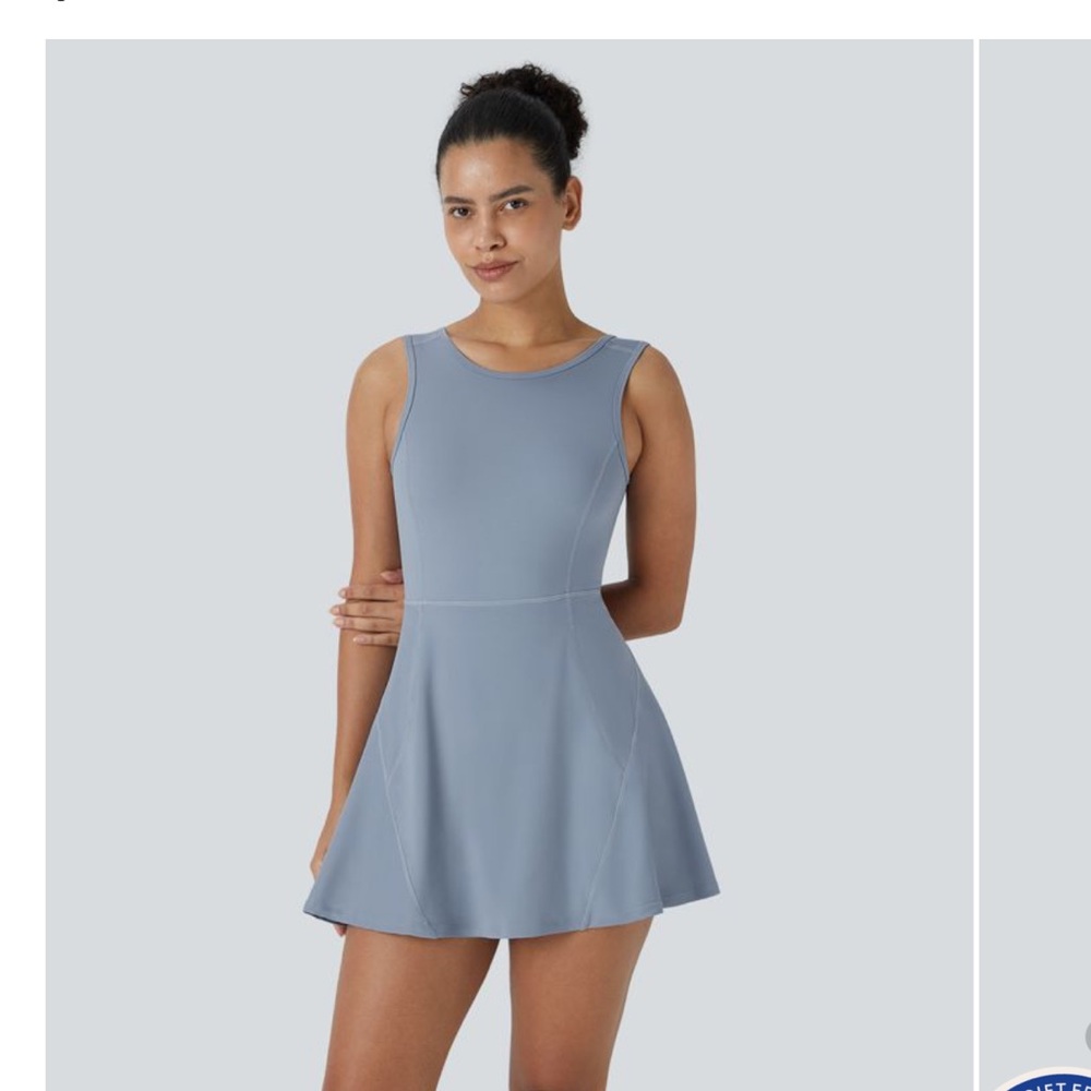 HALARA Blue Sleeveless Mini Dress